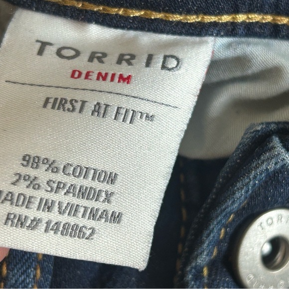 Torrid Womens 18 Denim Bib Overalls Straight Leg Farm Casual Barn Classic Plus - Picture 10 of 16